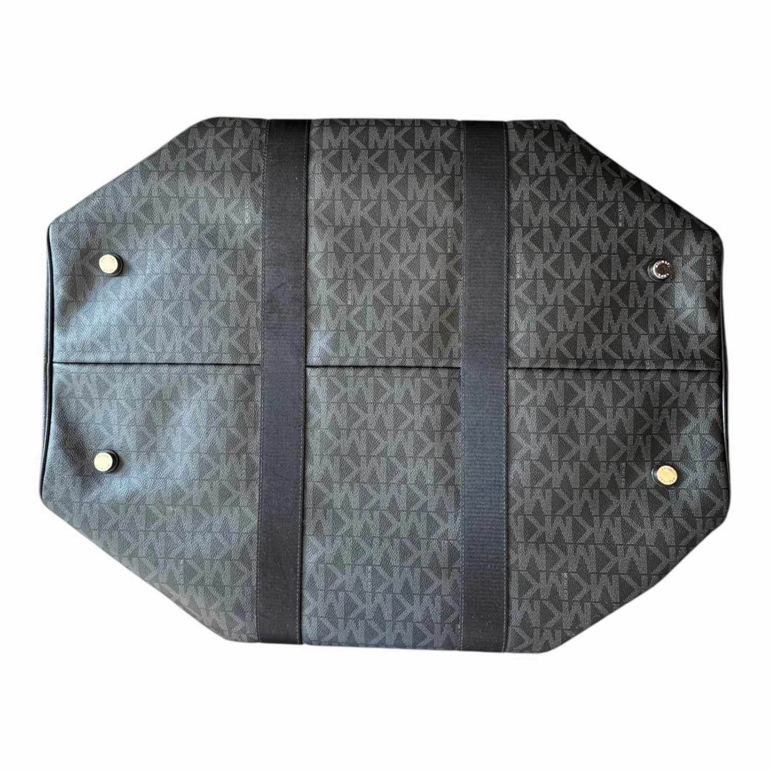 Weekender Duffle Designer By Michael Kors In Black & Grey, Size:Large