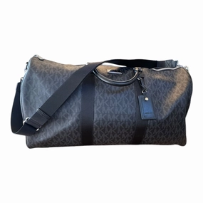 Weekender Duffle Designer By Michael Kors In Black & Grey, Size:Large