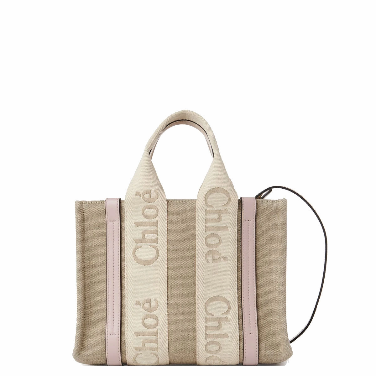 Woody Tote Small Embroidered Logo, Wild Grey