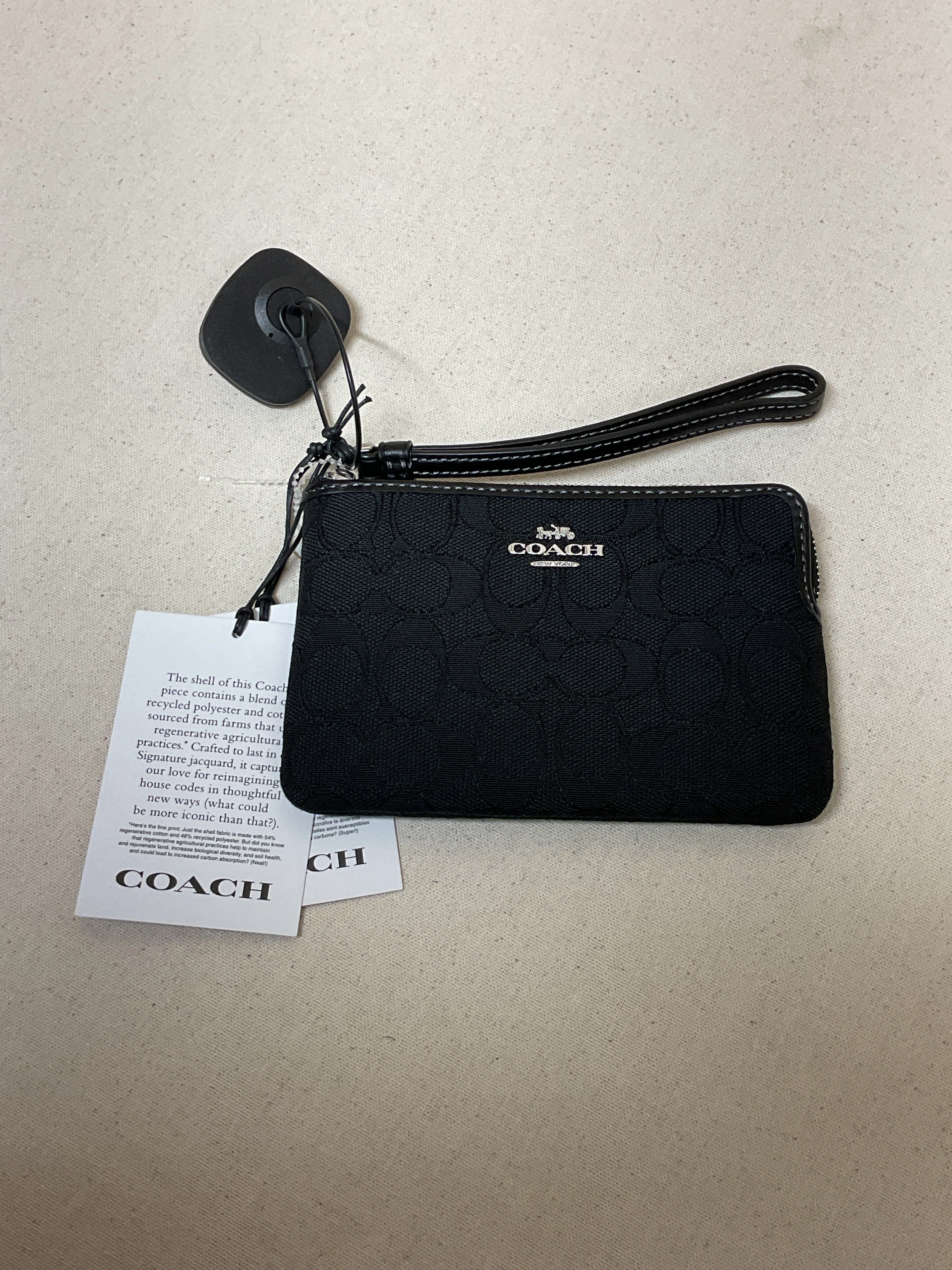 Wristlet Designer By Coach In Black, Size:Medium