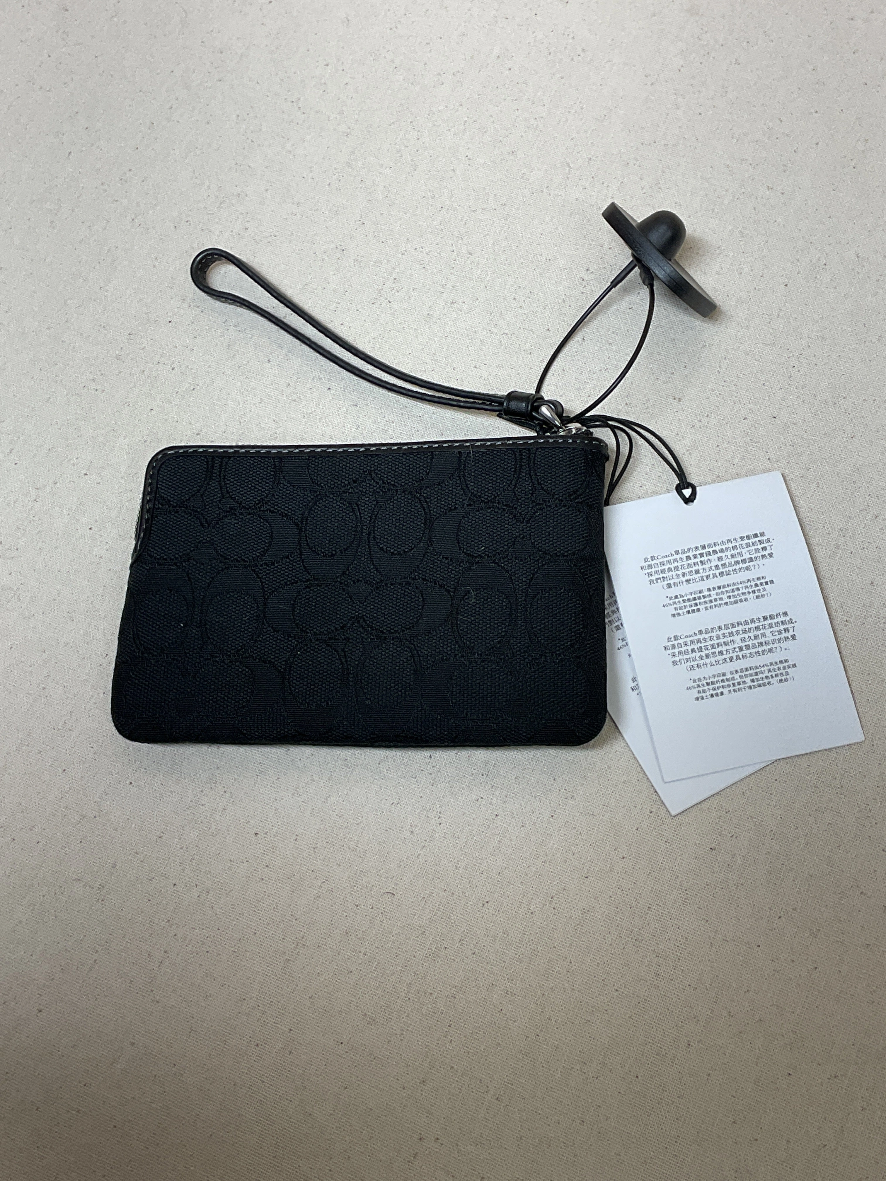 Wristlet Designer By Coach In Black, Size:Medium