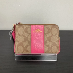 WRISTLET DESIGNER by COACH In BROWN & PINK, Size: SMALL