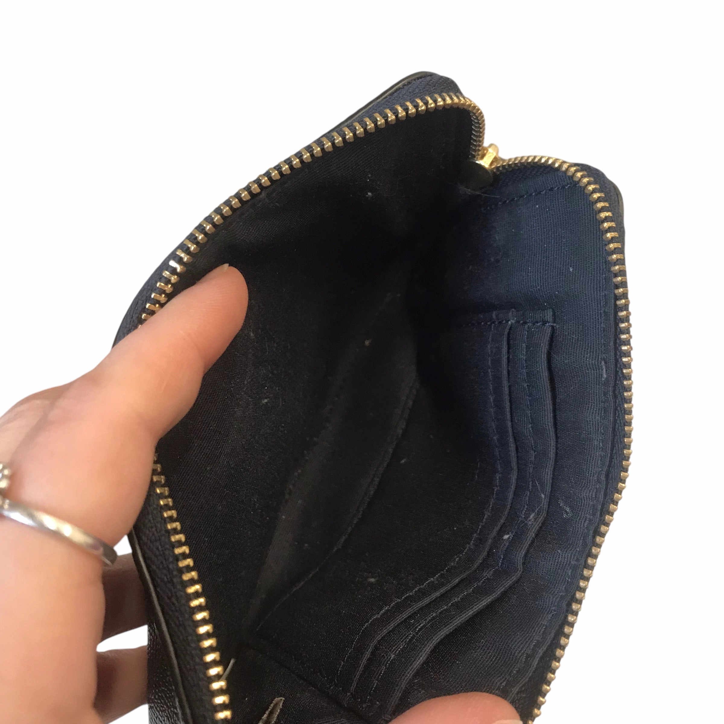 Wristlet Designer By Coach In Navy, Size:Small