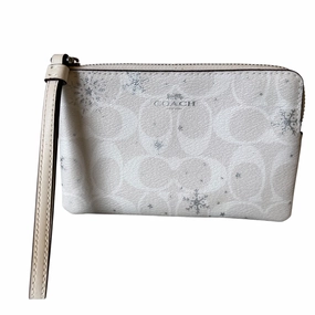 Wristlet Designer By Coach In White, Size:Small