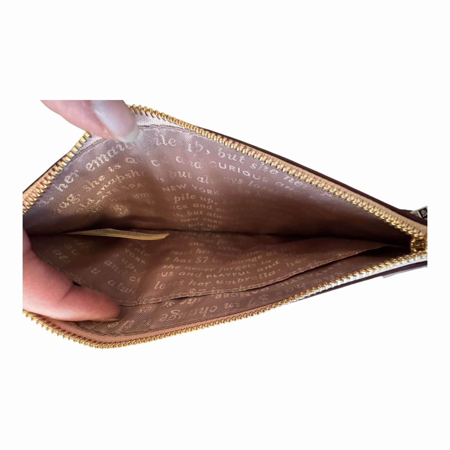 Wristlet Designer By Kate Spade In Gold, Size:Medium